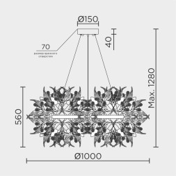 Подвесная люстра MODELUX ML.6808 ML.6808.1000P CR