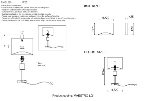 Настольная лампа Crystal Lux MAESTRO MAESTRO LG1 GOLD