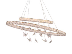 Подвесная люстра Newport 8120/120 oval chrome ISABEL