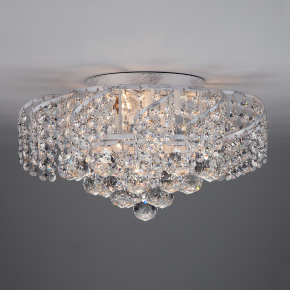 Потолочная люстра Eurosvet Charm 16017/6 белый с серебром Strotskis