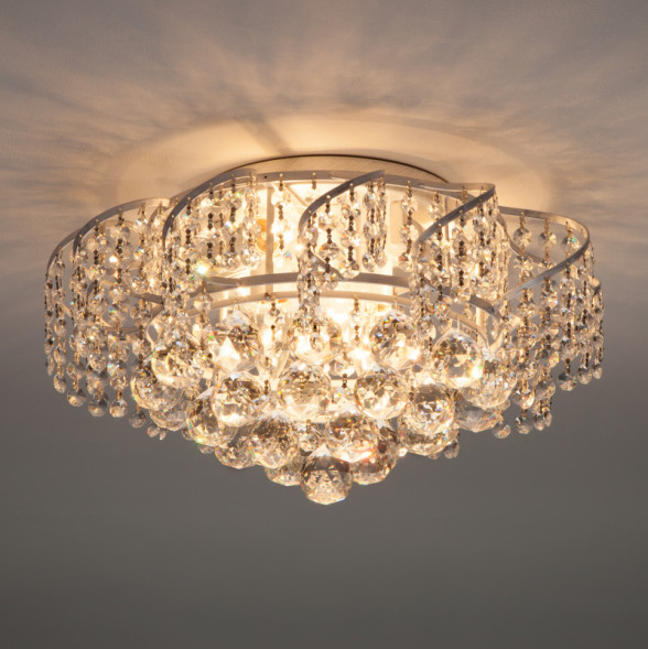 Потолочная люстра Eurosvet Charm 16017/6 белый с серебром Strotskis