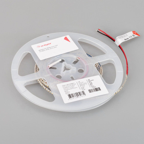 Лента Arlight MICROLED-M266-4mm 2216 040539 60W 24V 6000lm белый (теплый) IP20