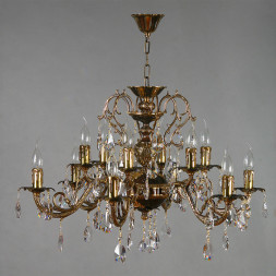 Подвесная люстра AMBIENTE by BRIZZI ALICANTE 8888/6+6 PB Tear drop