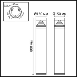 Садово-парковый светильник Odeon Light HULK 7140/20GLA