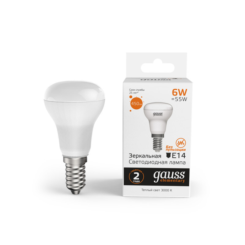 Светодиодная лампа Gauss 63116 4W 220V 450lm E14 белый (теплый)