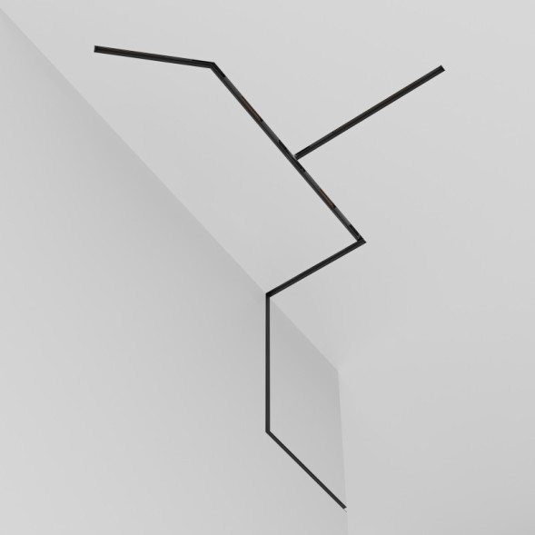 Магнитный встраиваемый шинопровод в гипсокартон Maytoni Technical Magnetic track system Exility ГКЛ 12.5 черный TRX034-423.12B