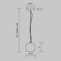 Подвесной светильник MOD461PL-01BG Maytoni Modern