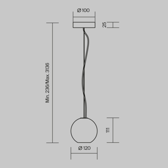 Подвесной светильник MOD461PL-01BG Maytoni Modern