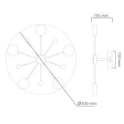 Люстра на штанге DeMarkt Гэлэкси 632016705