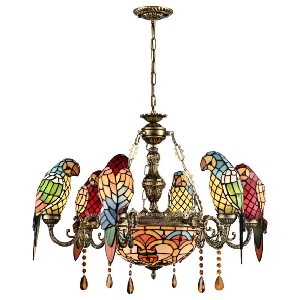 Подвесная люстра VELANTE 894-803-09 TIFFANY