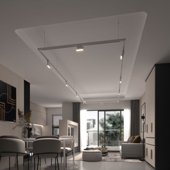 Трековый светильник Elektrostandard Garda Белый 10W 4200K (85024/01) трехфазный