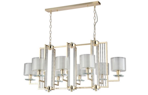 Подвесная люстра Crystal Lux NICOLAS NICOLAS SP8 L1000 GOLD/WHITE