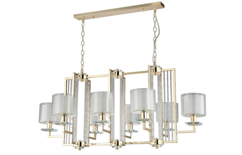 Подвесная люстра Crystal Lux NICOLAS NICOLAS SP8 L1000 GOLD/WHITE