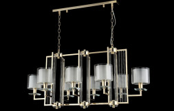 Подвесная люстра Crystal Lux NICOLAS NICOLAS SP8 L1000 GOLD/WHITE