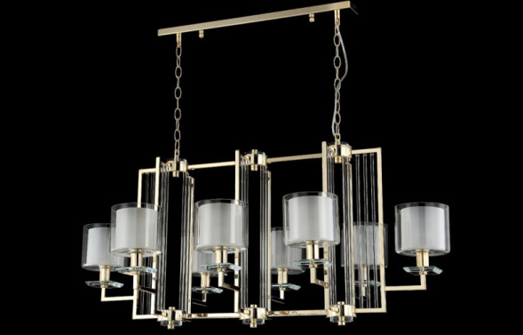 Подвесная люстра Crystal Lux NICOLAS NICOLAS SP8 L1000 GOLD/WHITE