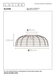 Потолочный светильник LUCIDE ELODIE 45149/56/30