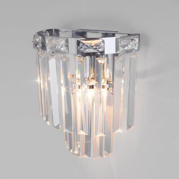 Бра Eurosvet Elegante 10130/1 хром/прозрачный хрусталь Strotskis