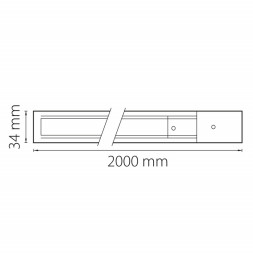 Накладной магнитный шинопровод Lightstar Track 1 black 502028