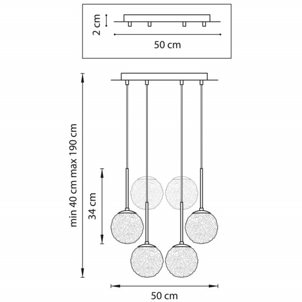 Каскадная люстра Lightstar BARI 815260