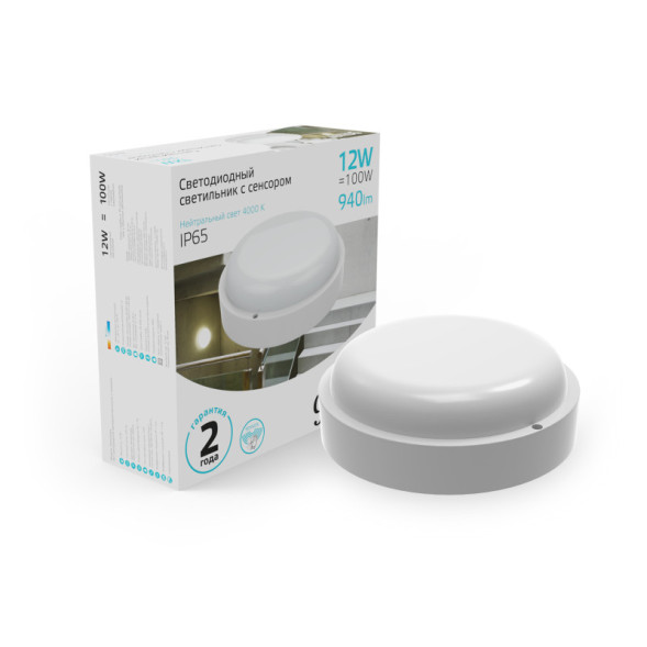 Пылевлагозащищенный светильник Gauss ЖКХ 126411212-S