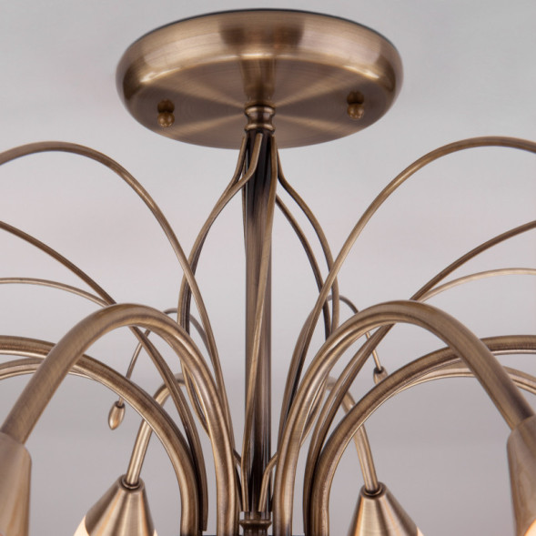 Люстра на штанге Eurosvet Ginevra 30280/8 античная бронза