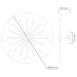 Люстра на штанге DeMarkt Гэлэкси 632016808