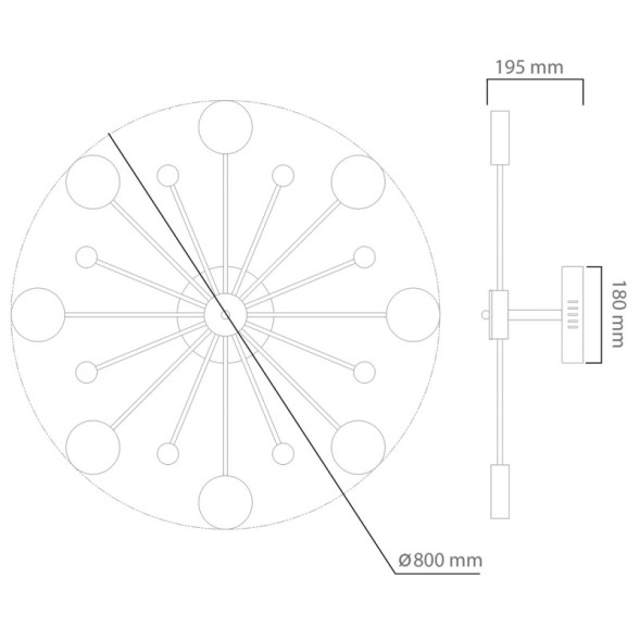 Люстра на штанге DeMarkt Гэлэкси 632016808