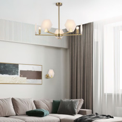 Люстра на штанге Eurosvet MARBLE 60158/5 латунь