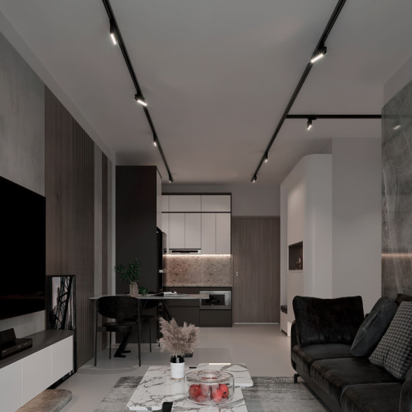 Трековый светильник Elektrostandard Garda Черный 10W 4200K (85024/01) трехфазный