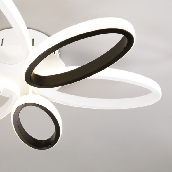 Потолочная люстра Eurosvet BLADE 90137/6 белый/чёрный