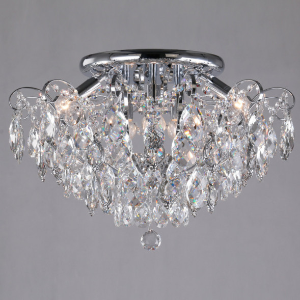 Потолочная люстра Eurosvet CRYSTAL 10081/6 хром/прозрачный хрусталь Strotskis