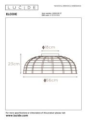 Потолочный светильник LUCIDE ELODIE 45149/56/37