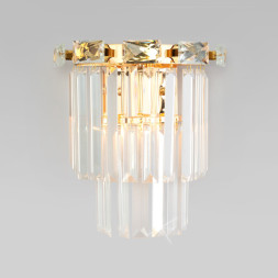 Бра Eurosvet Elegante 10130/1 золото/прозрачный хрусталь Strotskis