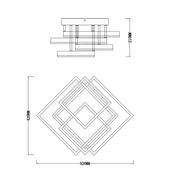 Потолочный светильник Escada UNION 10229/4LED Black