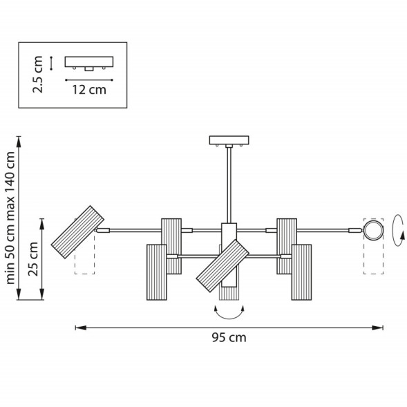 Люстра на штанге Lightstar ROMA 718323