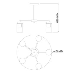 Люстра на штанге Escada 2118/5P