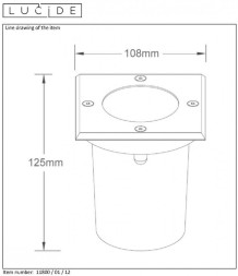 Тротуарный светильник LUCIDE BILTIN 11800/01/12