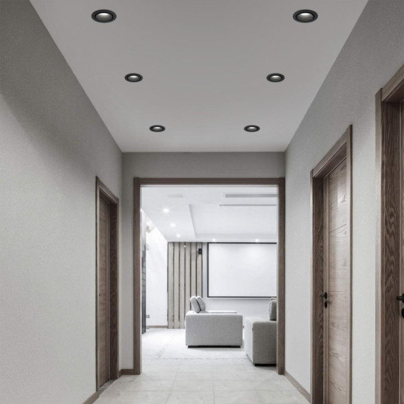 Встраиваемый точечный светильник Elektrostandard 15267/LED 7W 4200K BK/BK черный/черный