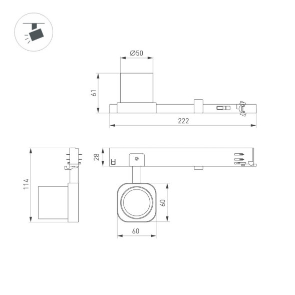 Трековый светильник Arlight DIAFILM 061496