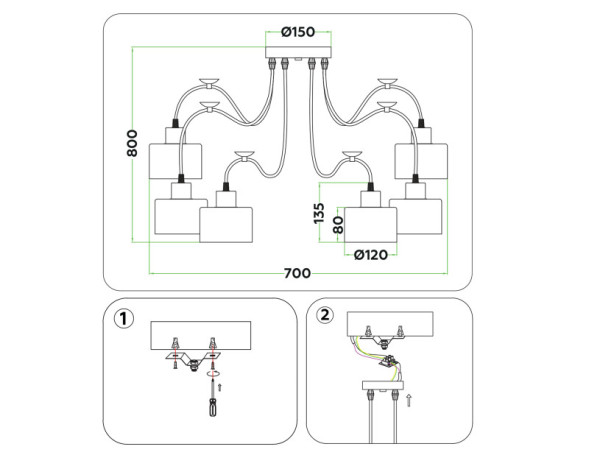 Подвесная люстра Ambrella Light TR8132
