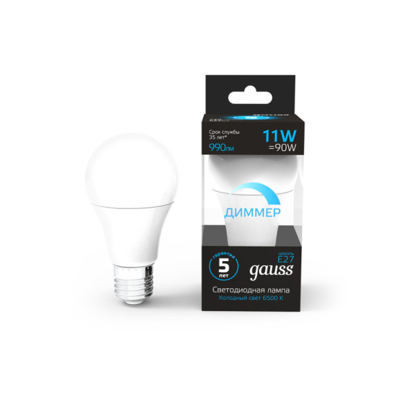 Светодиодная лампа Gauss 102502311-D 11W 220V 990lm E27 белый (холодный)