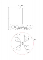Люстра на штанге Freya Bethany FR5116PL-08BS