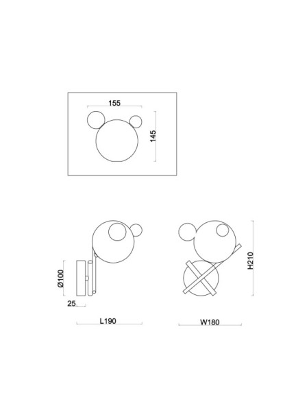 Бра Freya Flaty FR5374WL-01BS