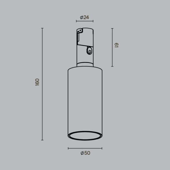 Магнитный трековый светильник Maytoni Technical MAGNUM TR207-1-3W3K-B