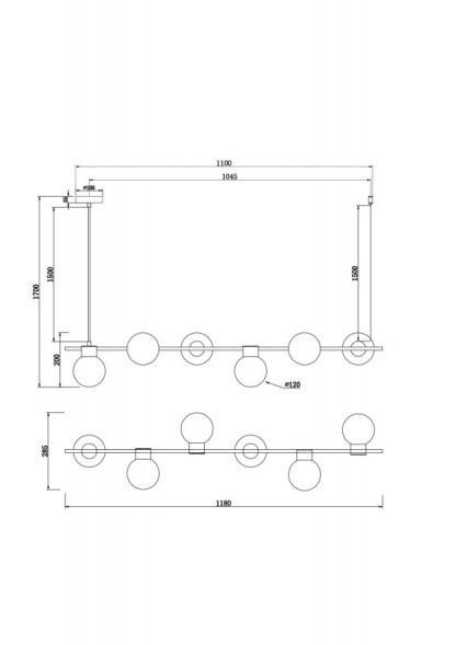 Подвесная люстра Freya Gatsby FR5232PL-06B1