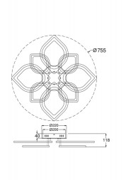 Потолочная люстра Freya Fiore FR6015CL-L84W