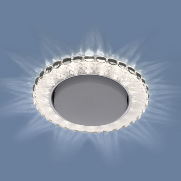 Встраиваемый точечный светильник Elektrostandard 3034 GX53 SL/WH зеркальный/белый