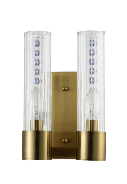 Бра Crystal Lux OTONO OTONO AP2 BRASS/TRANSPARENTE