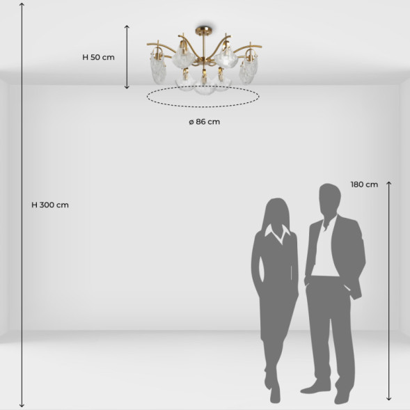 Люстра на штанге DeMarkt Конти 488010809