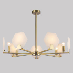 Люстра на штанге Eurosvet MARBLE 60158/7 латунь